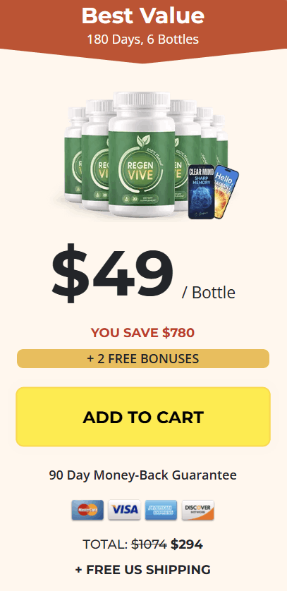 RegenVive 6 bottle